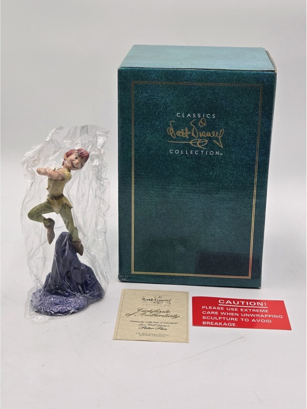WDCC Peter Pan "Nobody Calls Pan A Coward" Figurine Brand New In Box COA Vintage